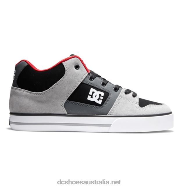 Men's Pure MID Mid-Top ShoesDC Shoes Black/Grey/Red T40LZ285