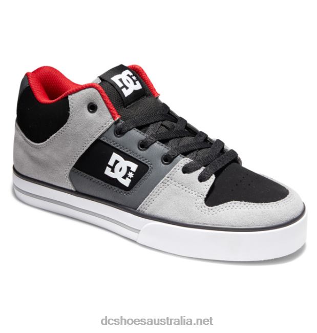 Men's Pure MID Mid-Top ShoesDC Shoes Black/Grey/Red T40LZ285