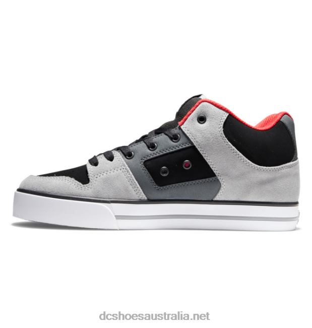 Men's Pure MID Mid-Top ShoesDC Shoes Black/Grey/Red T40LZ285