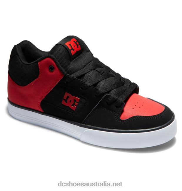 Men's Pure MID Mid-Top ShoesDC Shoes Black/Red T40LZ169