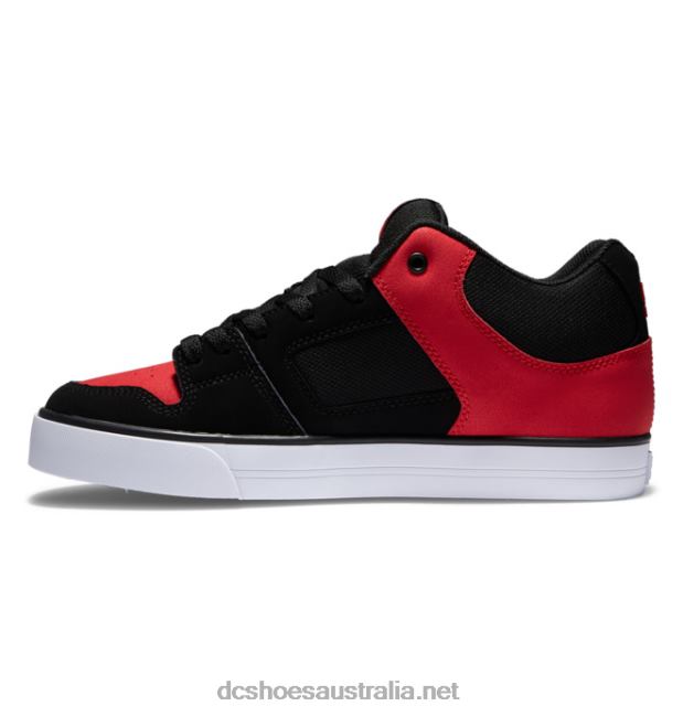 Men's Pure MID Mid-Top ShoesDC Shoes Black/Red T40LZ169