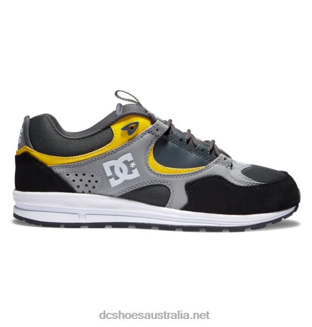 Men's Kalis Lite Skate ShoesDC Shoes Black/Grey/Yellow T40LZ184