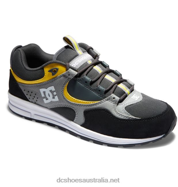 Men's Kalis Lite Skate ShoesDC Shoes Black/Grey/Yellow T40LZ184