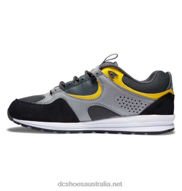 Men's Kalis Lite Skate ShoesDC Shoes Black/Grey/Yellow T40LZ184