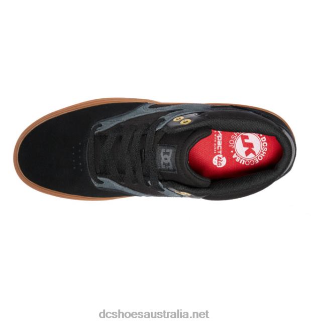 Men's Kalis Vulc Mid-Top Skate ShoesDC Shoes Black/Gum T40LZ177