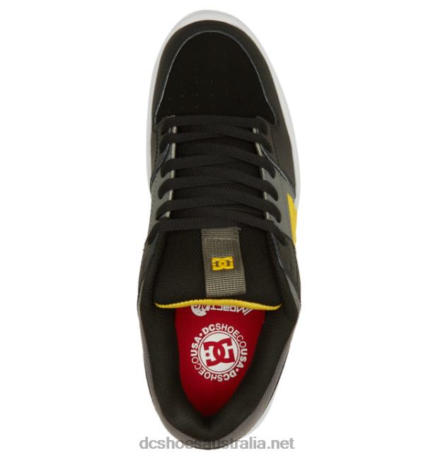 Men's Lynx Zero Skate ShoesDC Shoes Black/Grey/Yellow T40LZ390