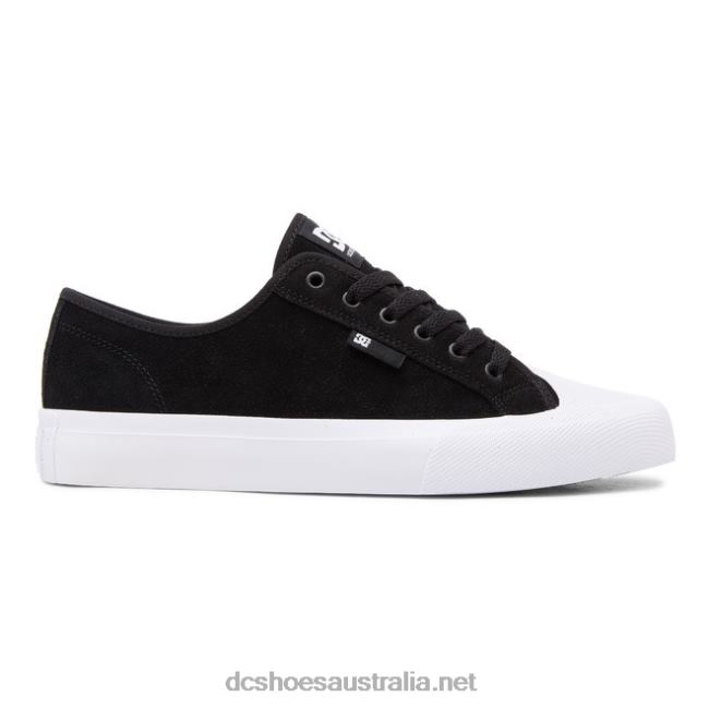 Men's Manual RT S Suede Skate ShoesDC Shoes Black/White T40LZ190