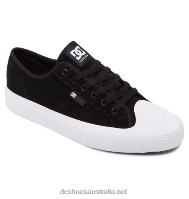 Men's Manual RT S Suede Skate ShoesDC Shoes Black/White T40LZ190