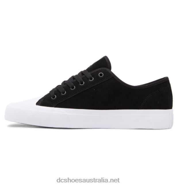 Men's Manual RT S Suede Skate ShoesDC Shoes Black/White T40LZ190