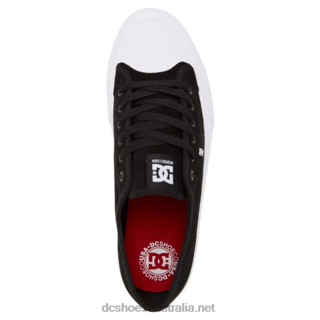 Men's Manual RT S Suede Skate ShoesDC Shoes Black/White T40LZ190