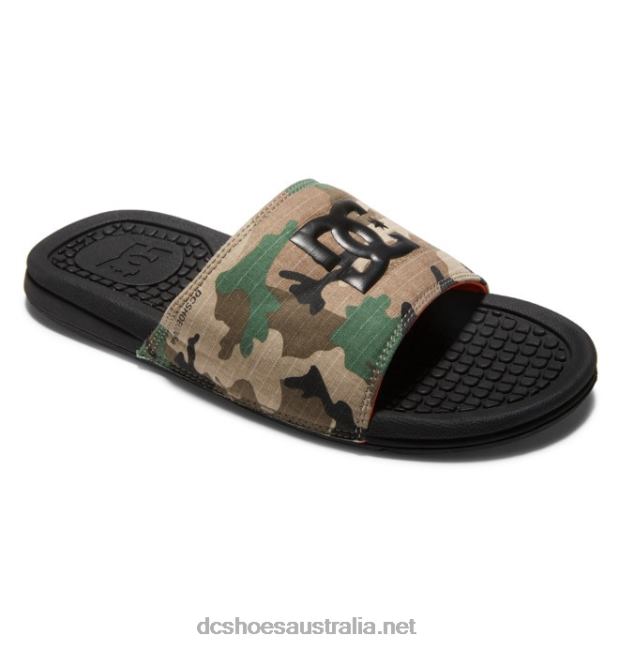 Men's Bolsa SlidesDC Shoes Black/Military Camo T40LZ343
