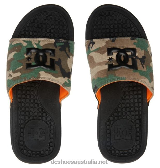 Men's Bolsa SlidesDC Shoes Black/Military Camo T40LZ343