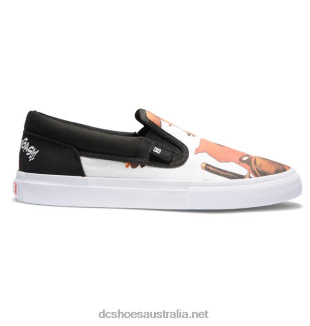 Men's Marvel Deadpool x DC Manual Slip-On ShoesDC Shoes Black/White Print T40LZ392