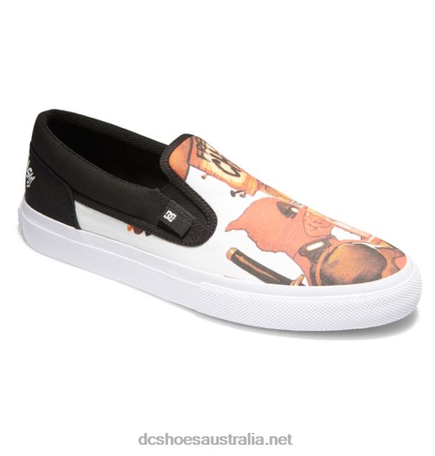 Men's Marvel Deadpool x DC Manual Slip-On ShoesDC Shoes Black/White Print T40LZ392