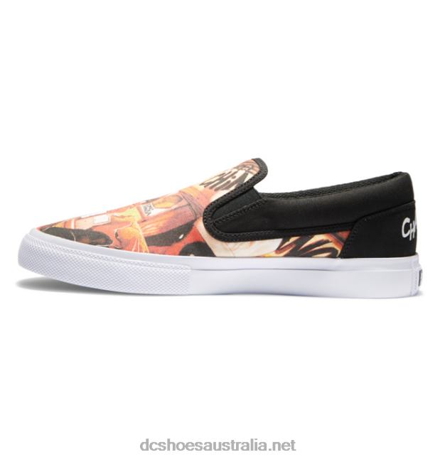 Men's Marvel Deadpool x DC Manual Slip-On ShoesDC Shoes Black/White Print T40LZ392