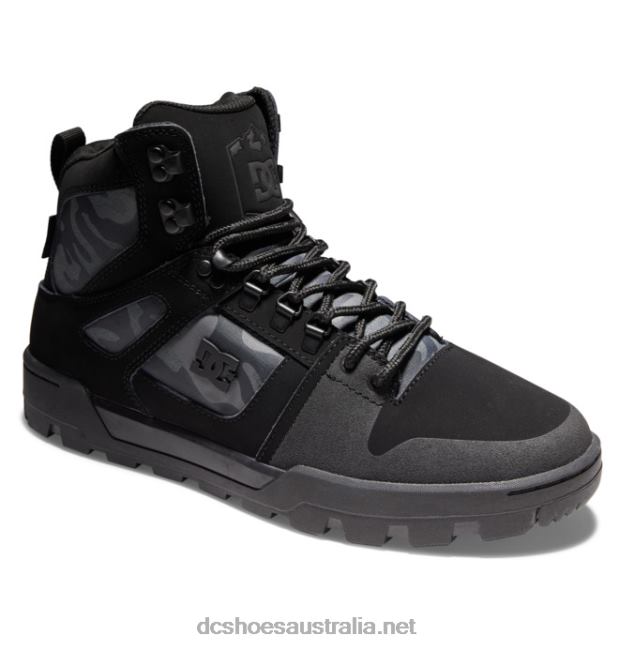 Men's Pure High-Top Water-Resistant Winter BootsDC Shoes Black/Grey T40LZ195