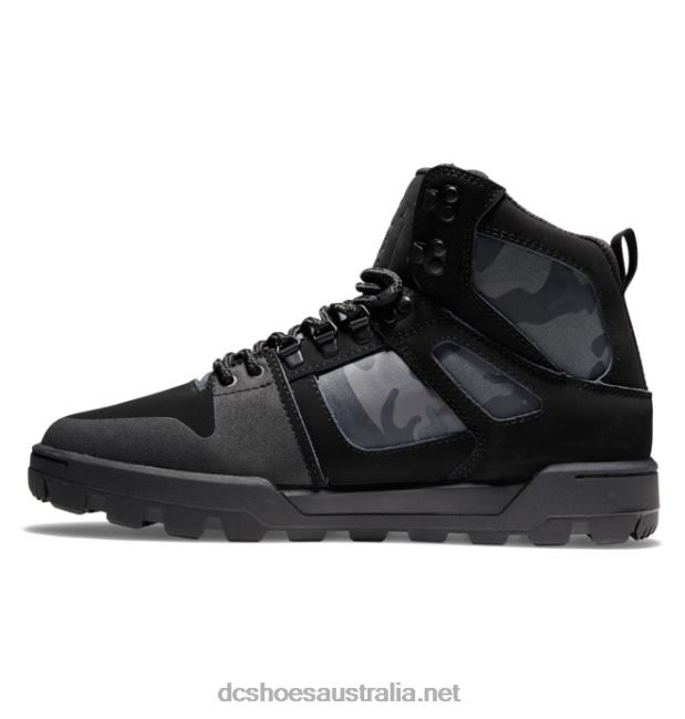 Men's Pure High-Top Water-Resistant Winter BootsDC Shoes Black/Grey T40LZ195