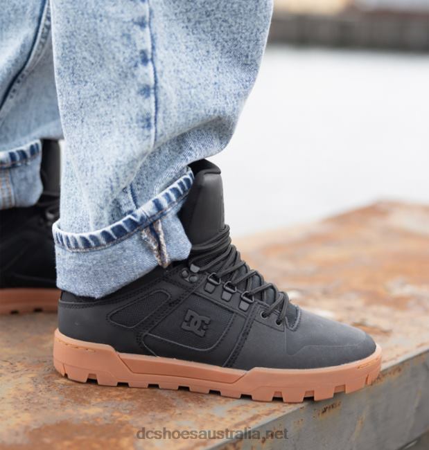 Men's Pure High-Top Water-Resistant Winter BootsDC Shoes Black/Gum T40LZ213