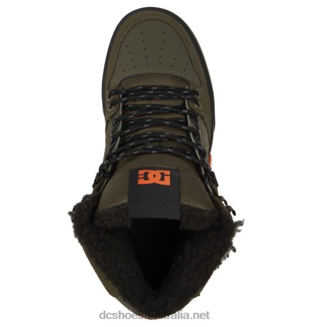 Men's Pure High-Top Winter ShoesDC Shoes Dusty Olive/Orange T40LZ303
