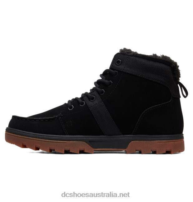 Men's Woodland Boots Winter BootsDC Shoes Black/Gum T40LZ221