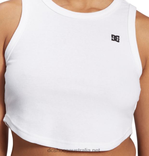 Women's Boyfriend Crop Tank TopDC Shoes White T40LZ462