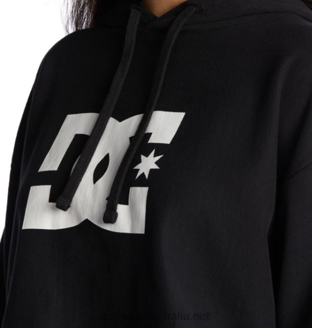 Women's DC Cropped Hoodie 2DC Shoes Black T40LZ481