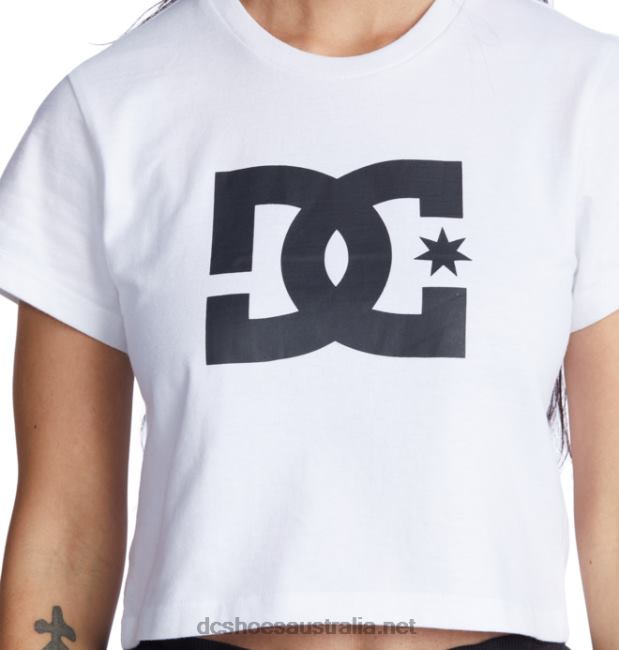Women's DC Star Cropped T-ShirtDC Shoes White T40LZ472