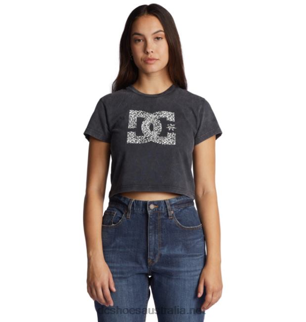 Women's DC Star Fill Cropped Baby T-ShirtDC Shoes Black Acid T40LZ485