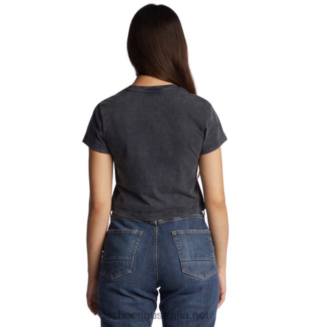Women's DC Star Fill Cropped Baby T-ShirtDC Shoes Black Acid T40LZ485