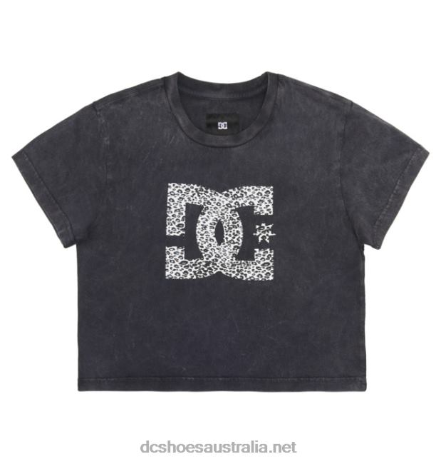 Women's DC Star Fill Cropped Baby T-ShirtDC Shoes Black Acid T40LZ485