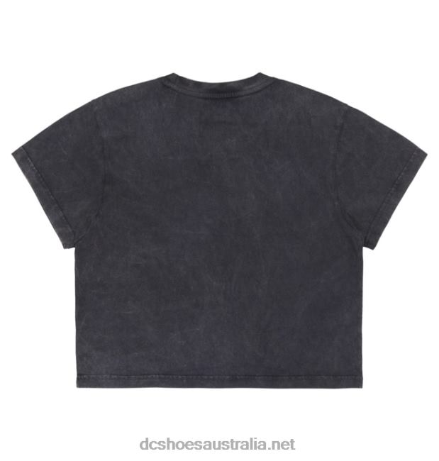 Women's DC Star Fill Cropped Baby T-ShirtDC Shoes Black Acid T40LZ485