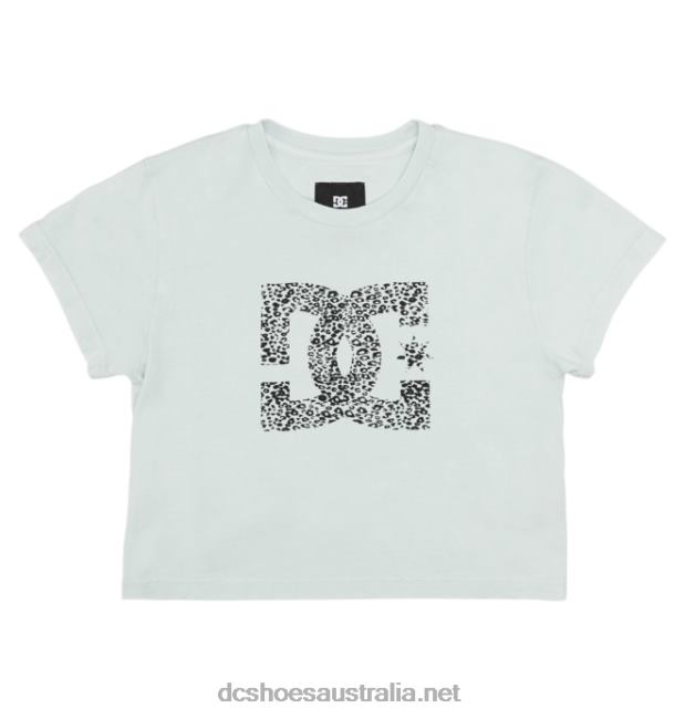 Women's DC Star Fill Cropped Baby T-ShirtDC Shoes Iced Aqua Acid Wash T40LZ486