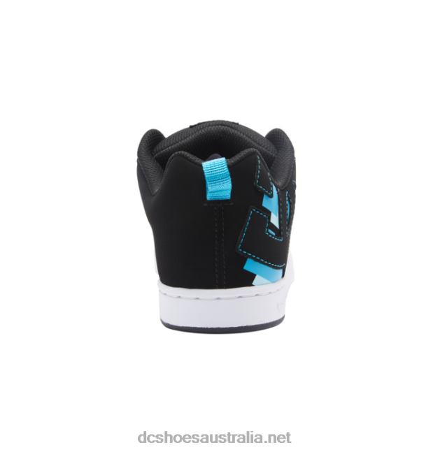 Women's Court Graffik ShoesDC Shoes Black/Hawaiian Ocean T40LZ447