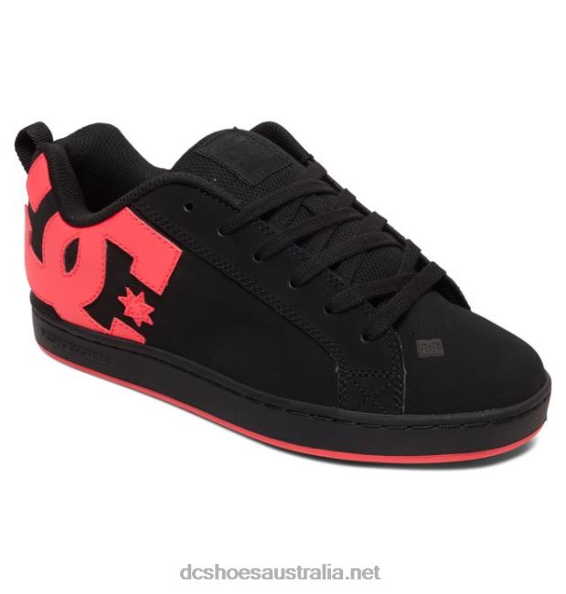 Women's Court Graffik ShoesDC Shoes Black/Hot Pink T40LZ439