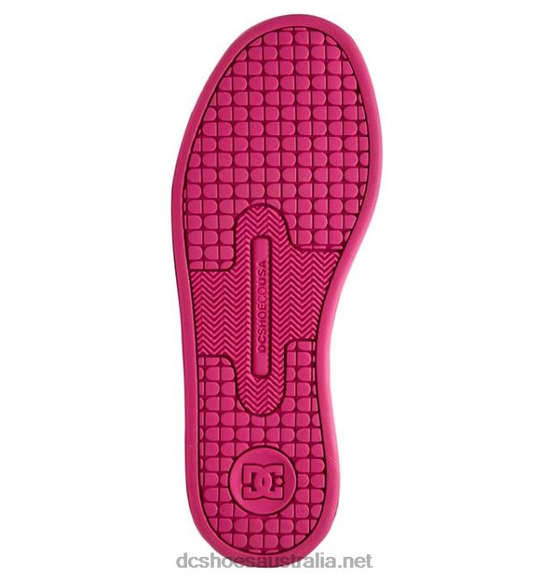 Women's Court Graffik ShoesDC Shoes Black/Pink Stencil T40LZ437