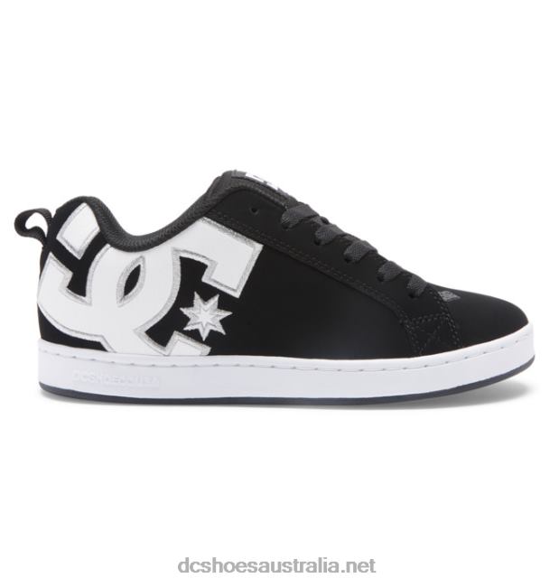 Women's Court Graffik ShoesDC Shoes Black/White Stencil T40LZ438