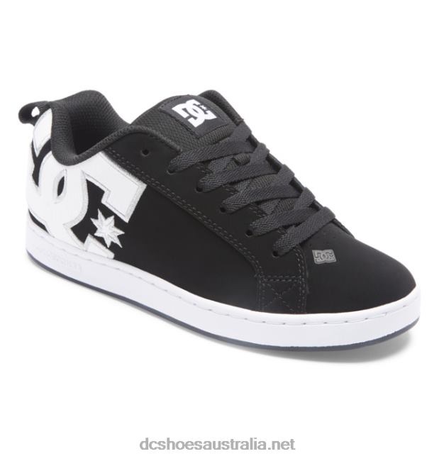 Women's Court Graffik ShoesDC Shoes Black/White Stencil T40LZ438