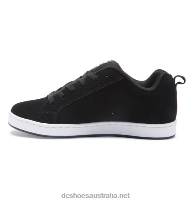 Women's Court Graffik ShoesDC Shoes Black/White Stencil T40LZ438