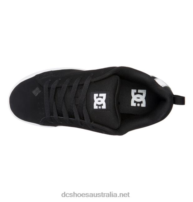 Women's Court Graffik ShoesDC Shoes Black/White Stencil T40LZ438