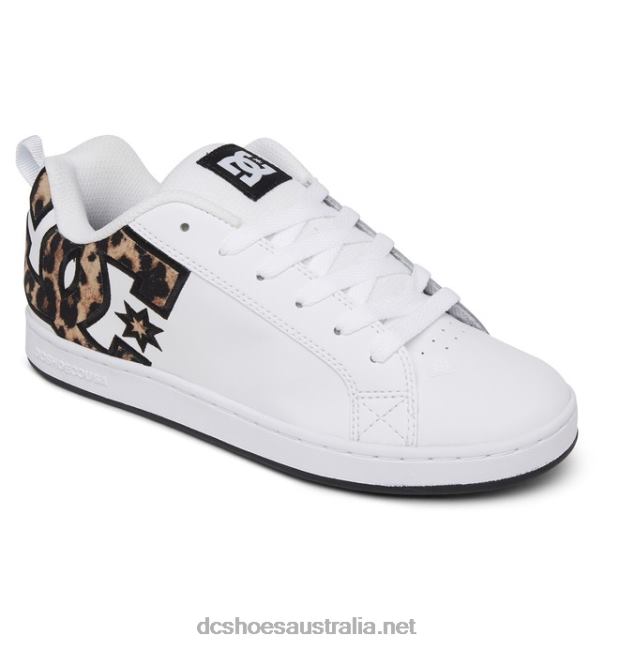 Women's Court Graffik ShoesDC Shoes Leopard Print T40LZ443