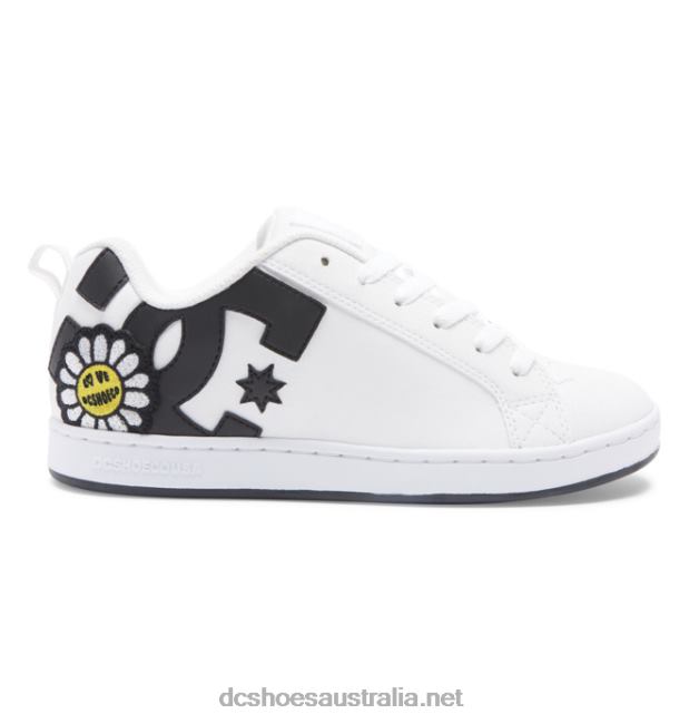 Women's Court Graffik ShoesDC Shoes White/Black/Yellow T40LZ448