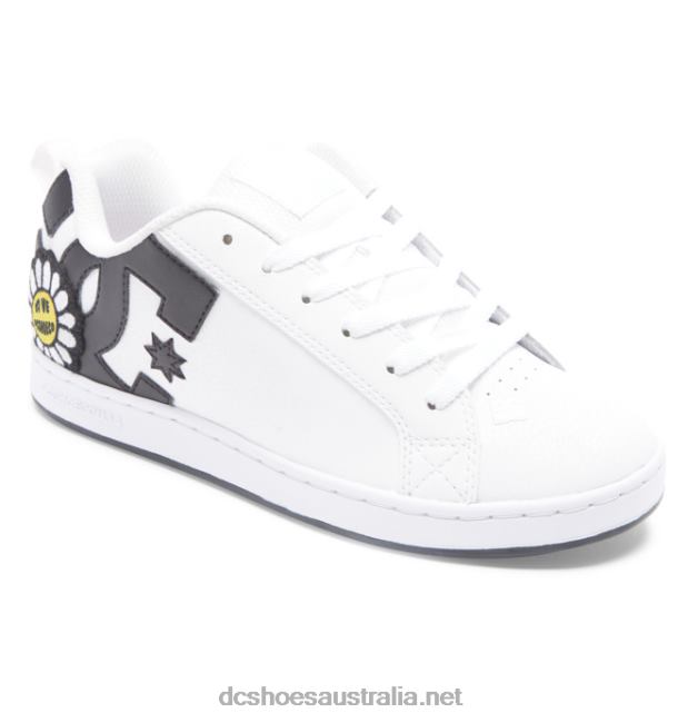 Women's Court Graffik ShoesDC Shoes White/Black/Yellow T40LZ448