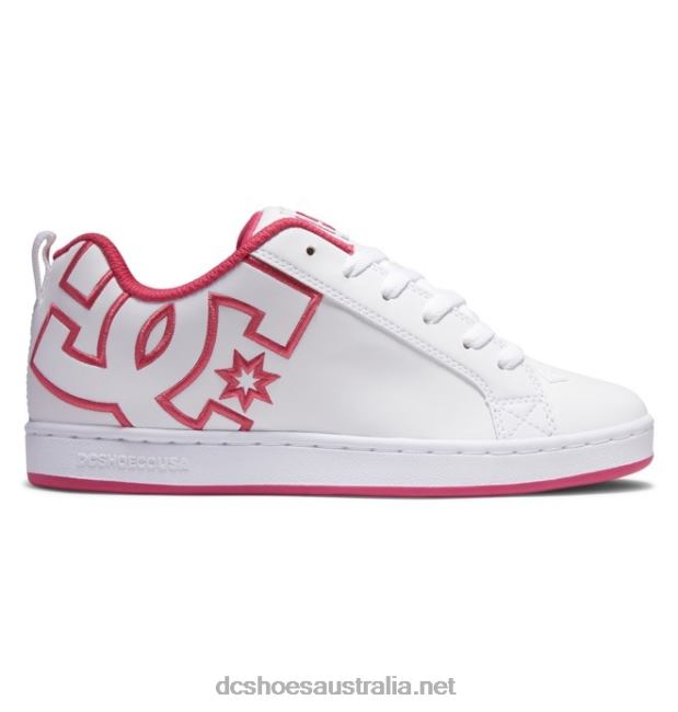 Women's Court Graffik ShoesDC Shoes White/Crazy Pink T40LZ459