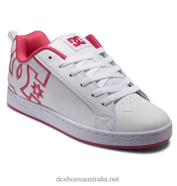 Women's Court Graffik ShoesDC Shoes White/Crazy Pink T40LZ459