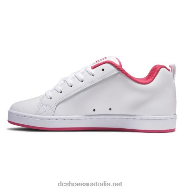Women's Court Graffik ShoesDC Shoes White/Crazy Pink T40LZ459